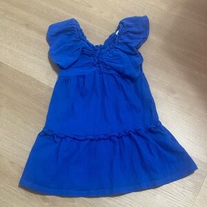 Zara Kids Casual Dress in Vibrant Blue